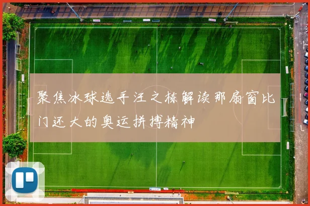 聚焦冰球选手汪之栋解读那扇窗比门还大的奥运拼搏精神